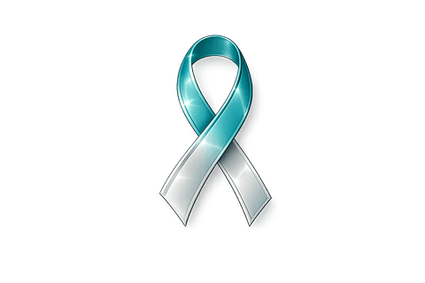 Cervical cancer awareness ribbon