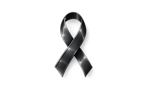 Melanoma cancer awareness ribbon