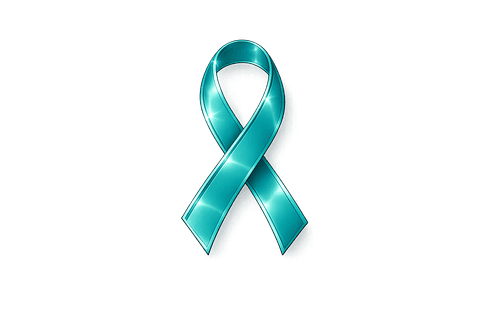 Ovarian cancer awareness ribbon