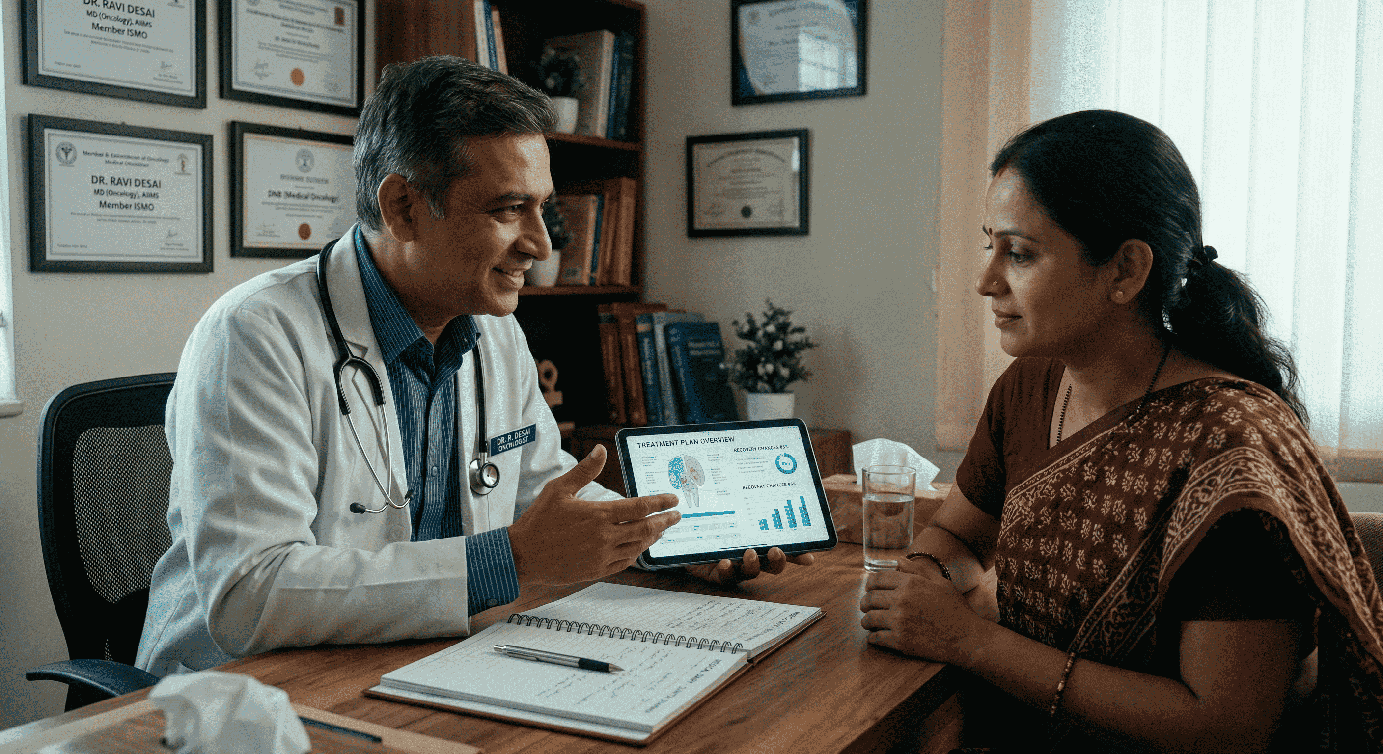 Doctor discussing the treatment plan with a patient